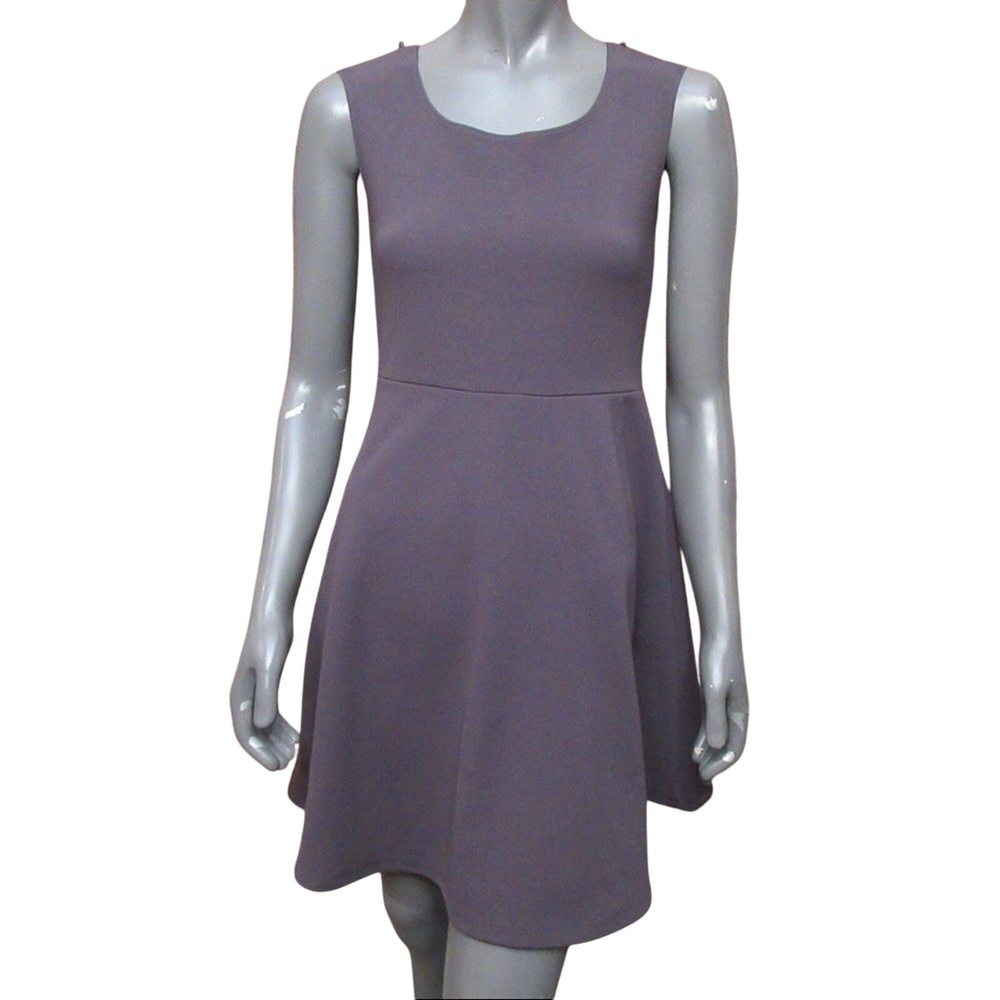 PerSeption Concept Juniors Gray Sleeveless Flare Skater Dress S New